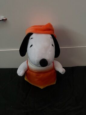 Orange sweater snoopy plushie